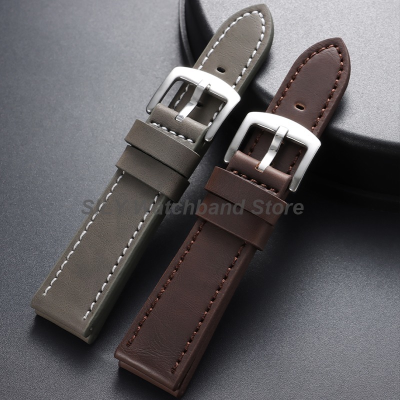 Suede Strap Watch - Genuine Leather Watchband 18mm 20mm 22mm