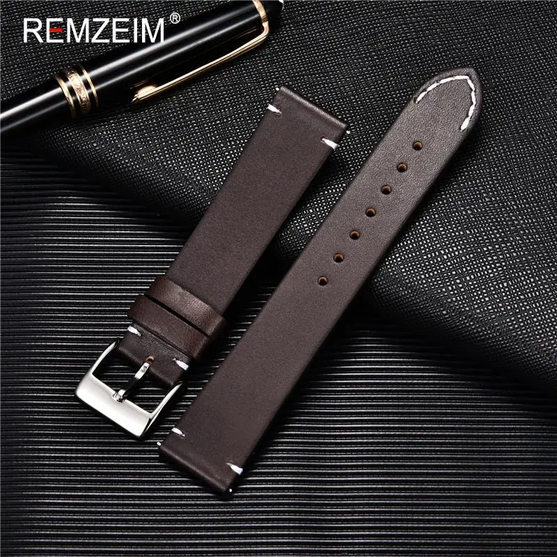 Leather Watchband Strap 18mm 2 - Leather Strap Quick Release recension och pris