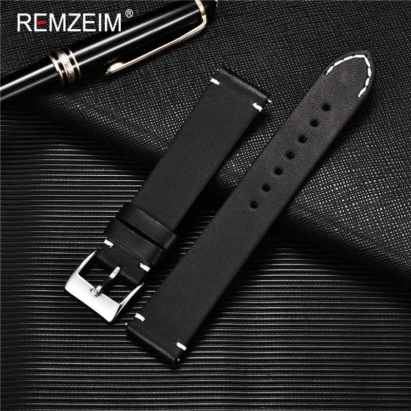 Leather Watchband Strap 18mm 2 - Leather Strap Quick Release recension och pris