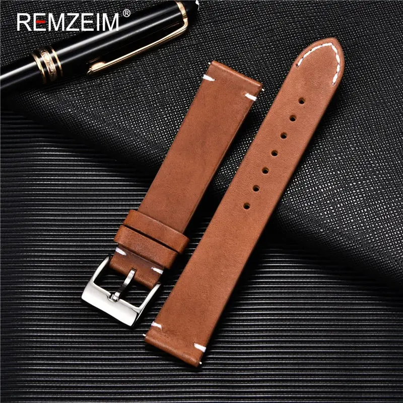Leather Watchband Strap 18mm 2 - Leather Strap Quick Release recension och pris
