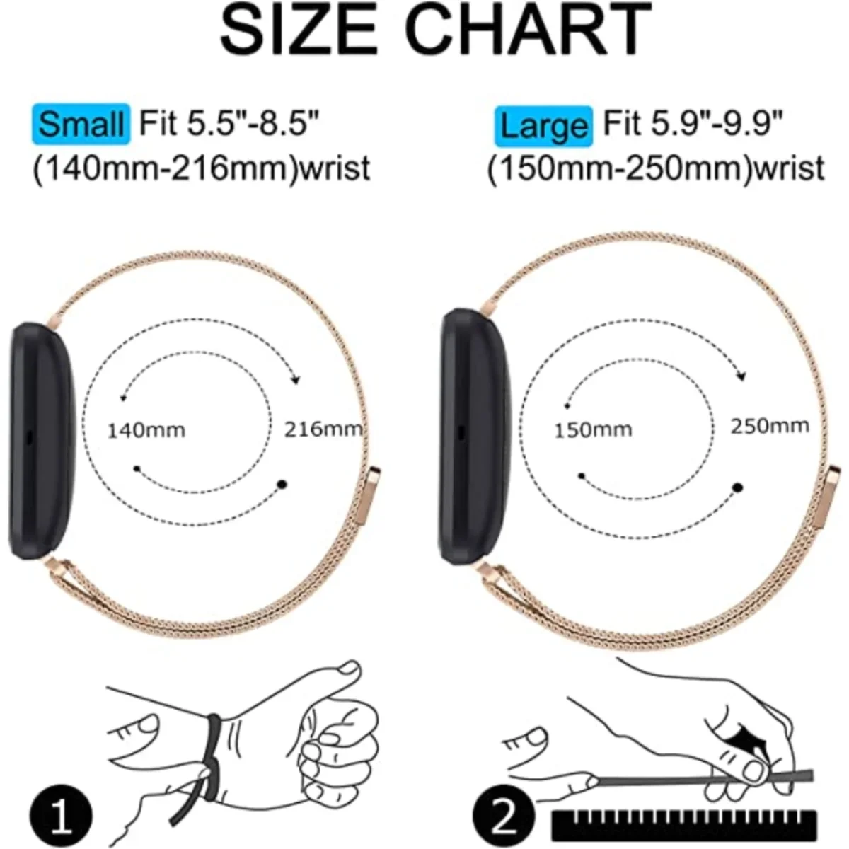 Milanese Strap for Fitbit Vers - Milanese Loop Magnetic recension och pris