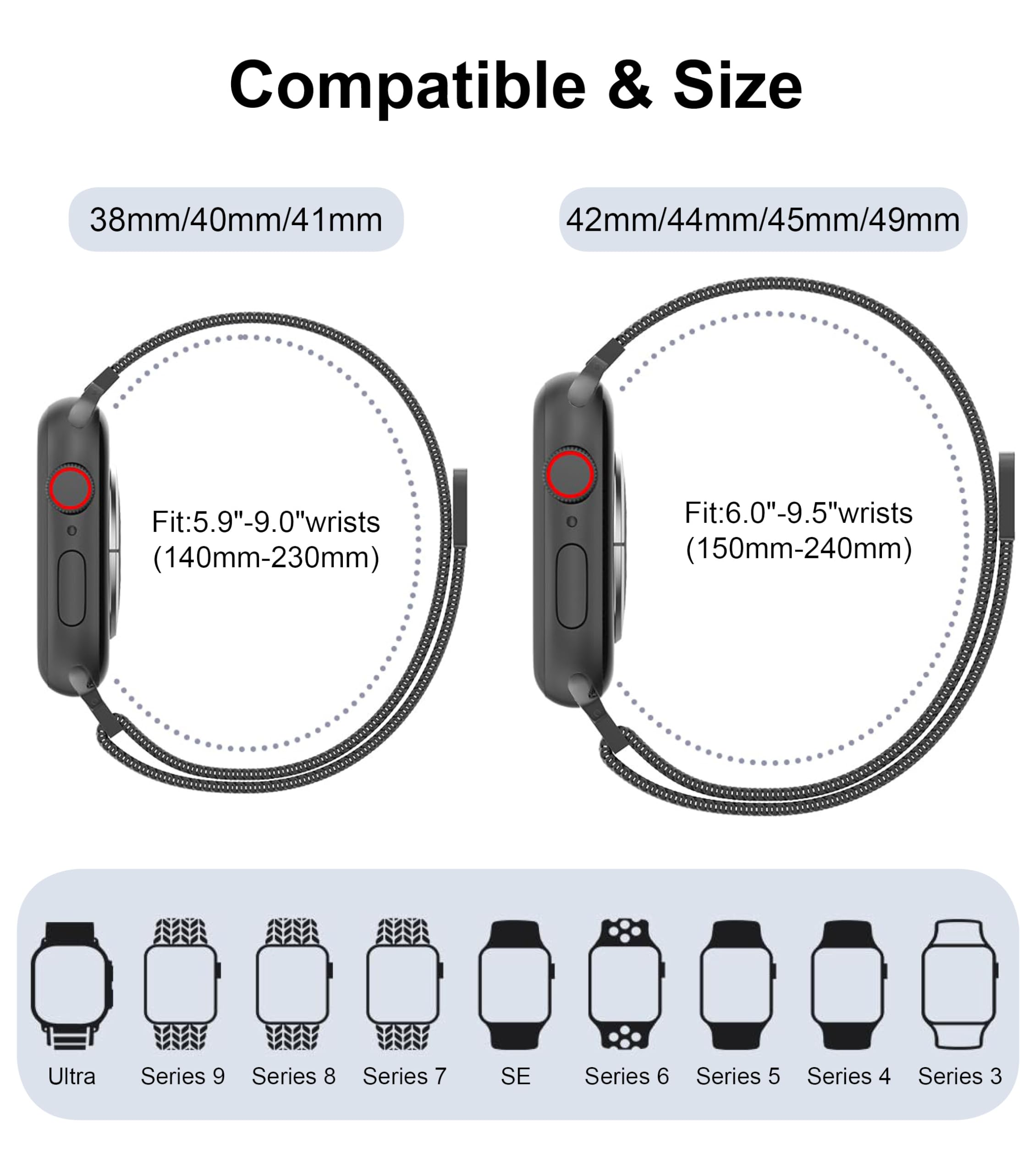 Milanese loop watch Strap for  - Milanese Loop Magnetic recension och pris