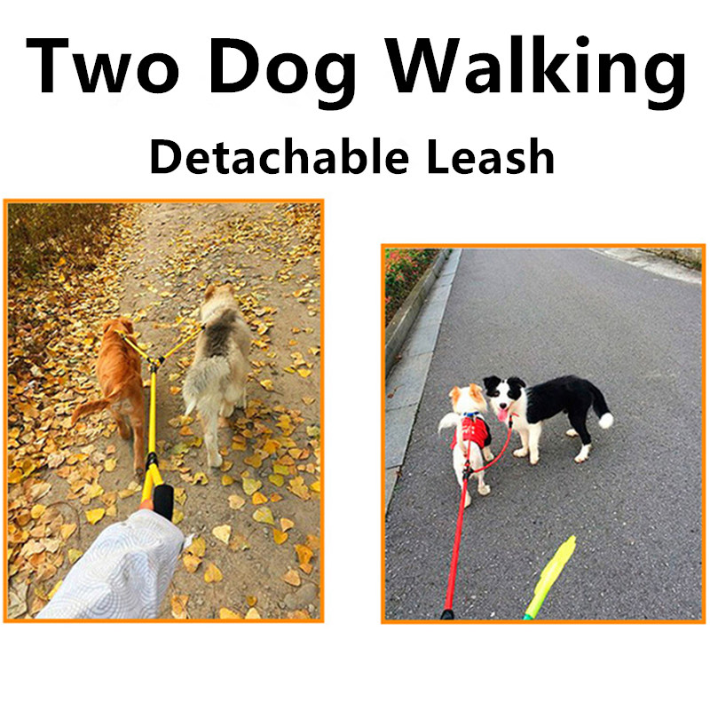 Dog Leash Double Leashes for D - Leather Strap Quick Release recension och pris