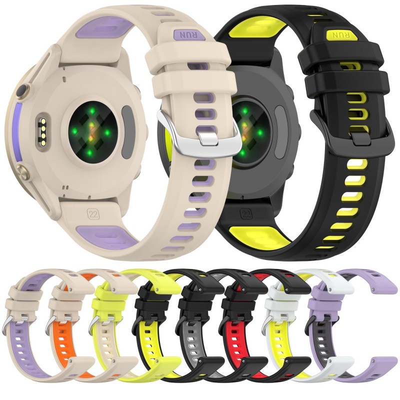 22mm Bicolor Strap For Garmin  - Silicone Watch Band 22Mm recension och pris