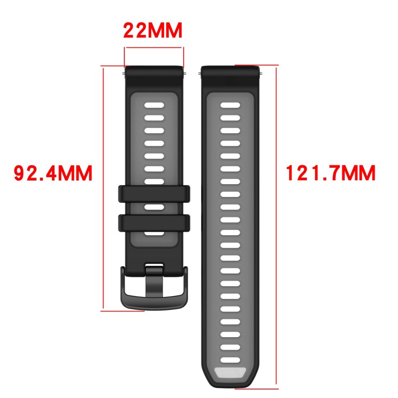 22mm Bicolor Strap For Garmin  - Silicone Watch Band 22Mm recension och pris