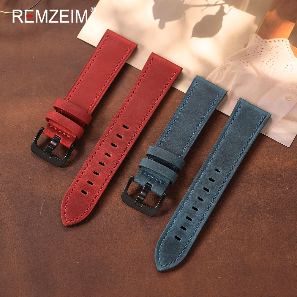 Classic Men's Crazy Horse Leat - Leather Strap Quick Release recension och pris