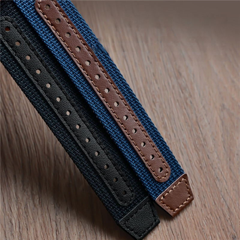Nylon Ribbed Watch Band 20mm 2 - Canvas Strap Watch recension och pris