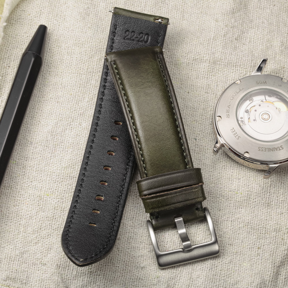 Hemsut Horween Leather Watch B - Leather Strap Quick Release recension och pris