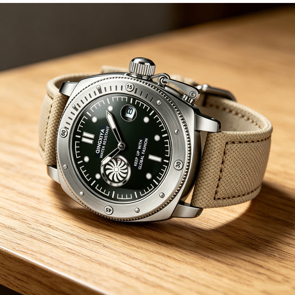Cool Creative Khaki Canvas Str - Canvas Strap Watch recension och pris