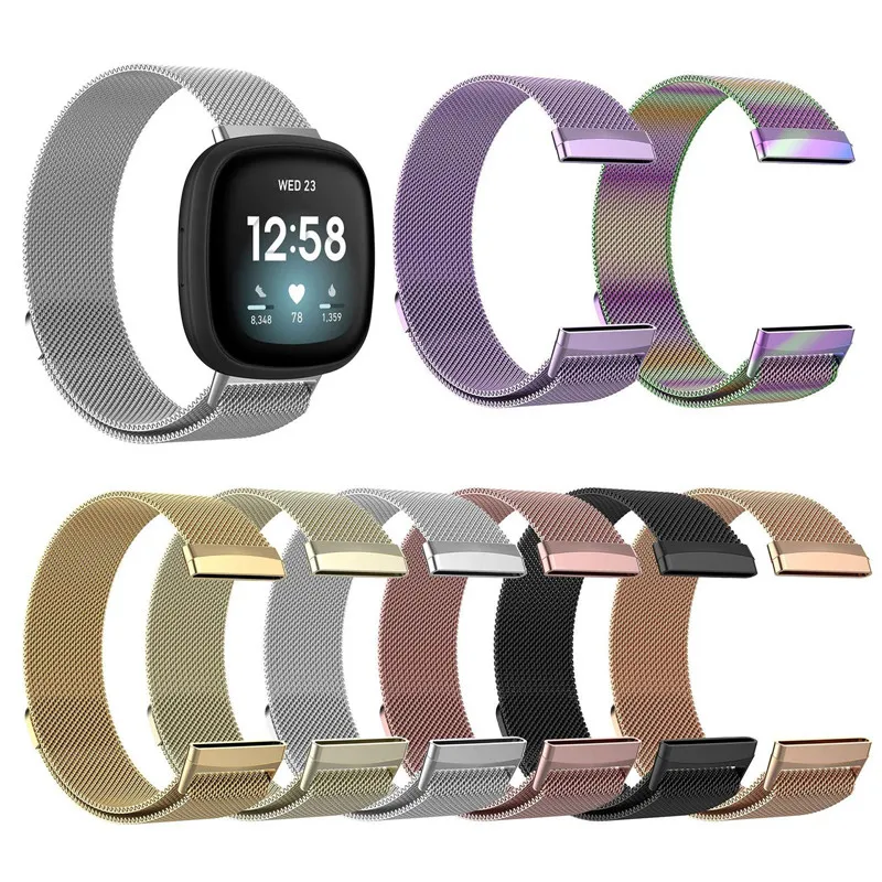 Milan Strap For Fitbit Versa 3 - Milanese Loop Magnetic recension och pris