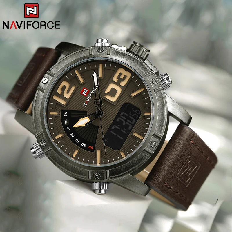 NAVIFORCE Top Brand Men Watch  - Leather Watch Band Men recension och pris