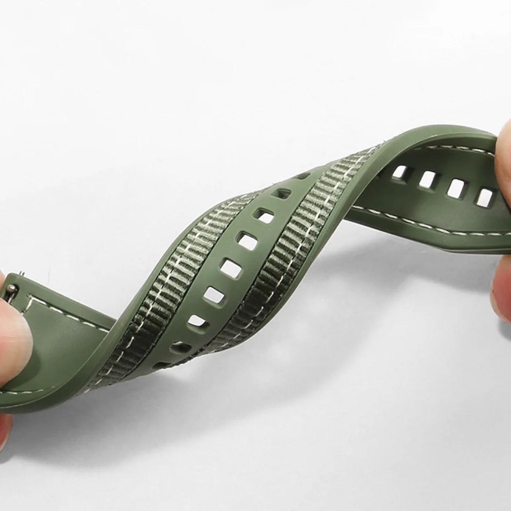 22mm Woven Nylon+Silicone Stra - Silicone Watch Band 22Mm recension och pris