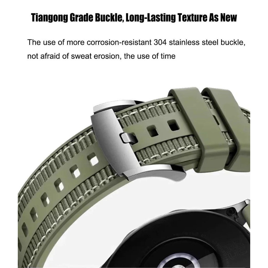 22mm Woven Nylon+Silicone Stra - Silicone Watch Band 22Mm recension och pris
