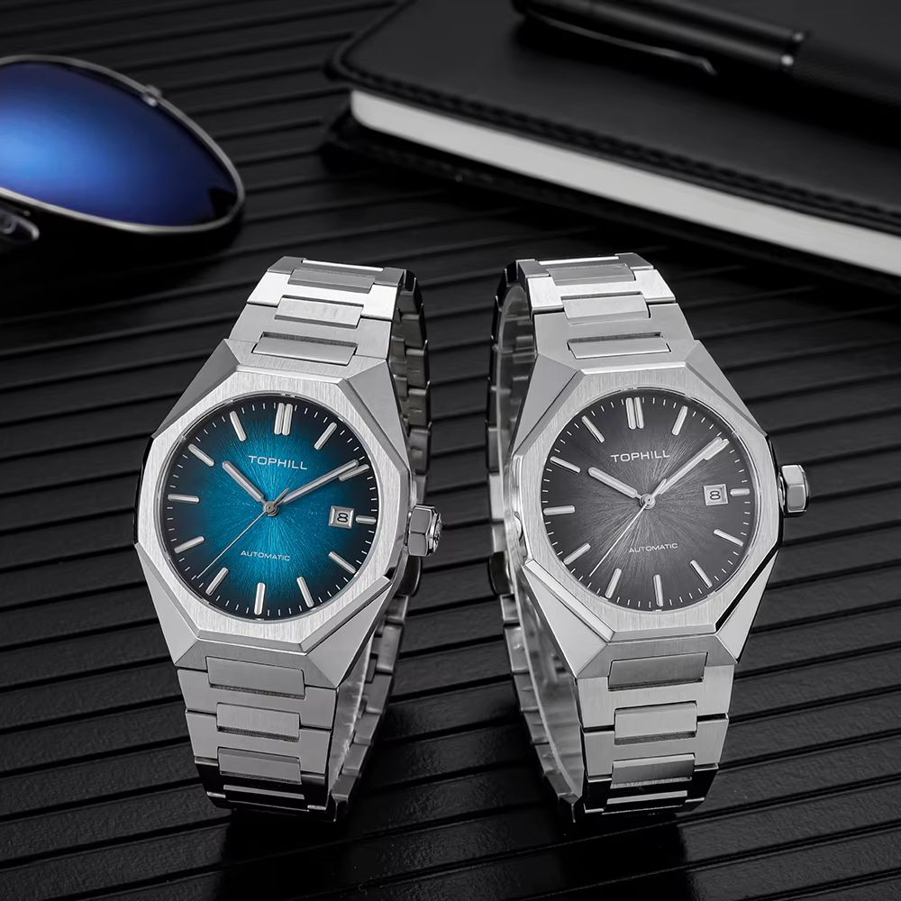 TOPHILL 39mm Miyota 8215 Mecha - Butterfly Clasp Deployant recension och pris