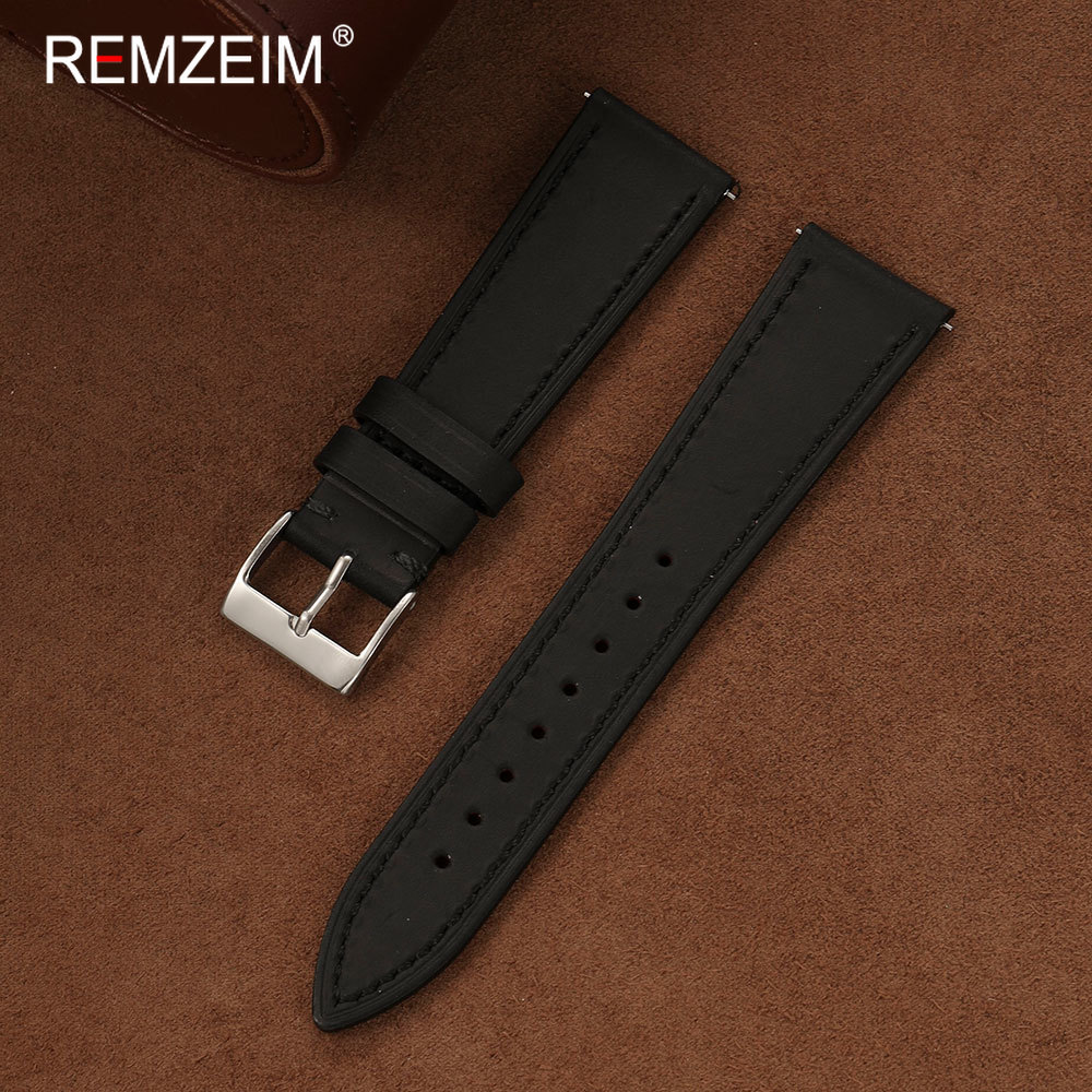 Vintage Crazy Horse Leather Wa - Leather Strap Quick Release recension och pris