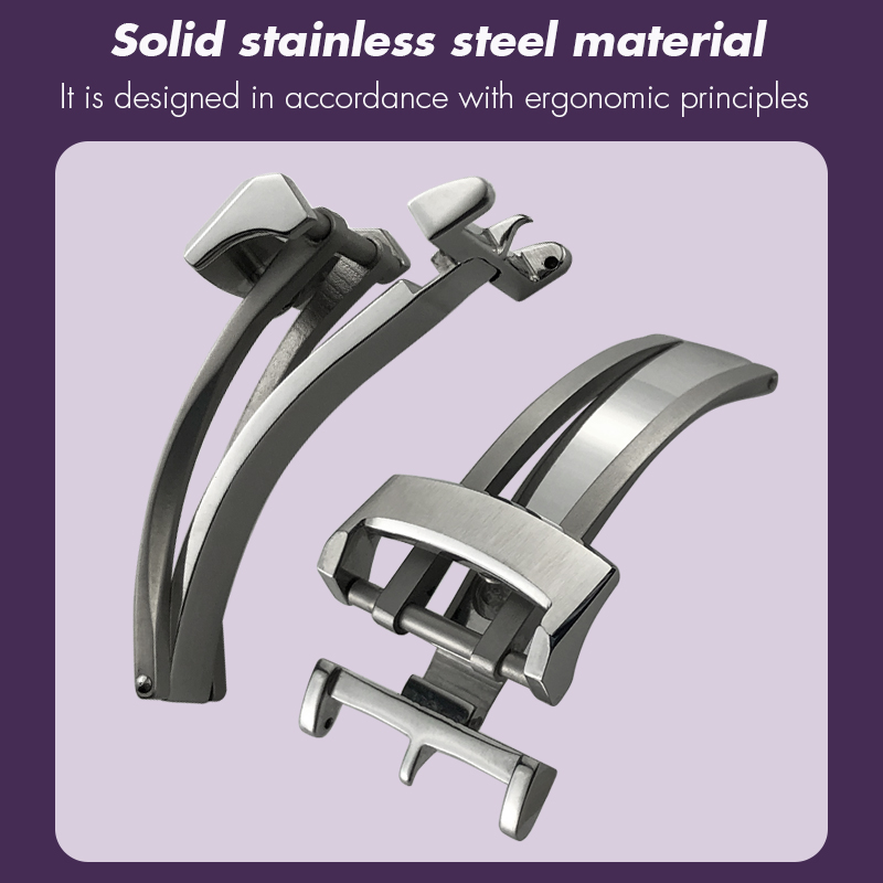 316L Stainless Steel Folding B - Butterfly Clasp Deployant recension och pris