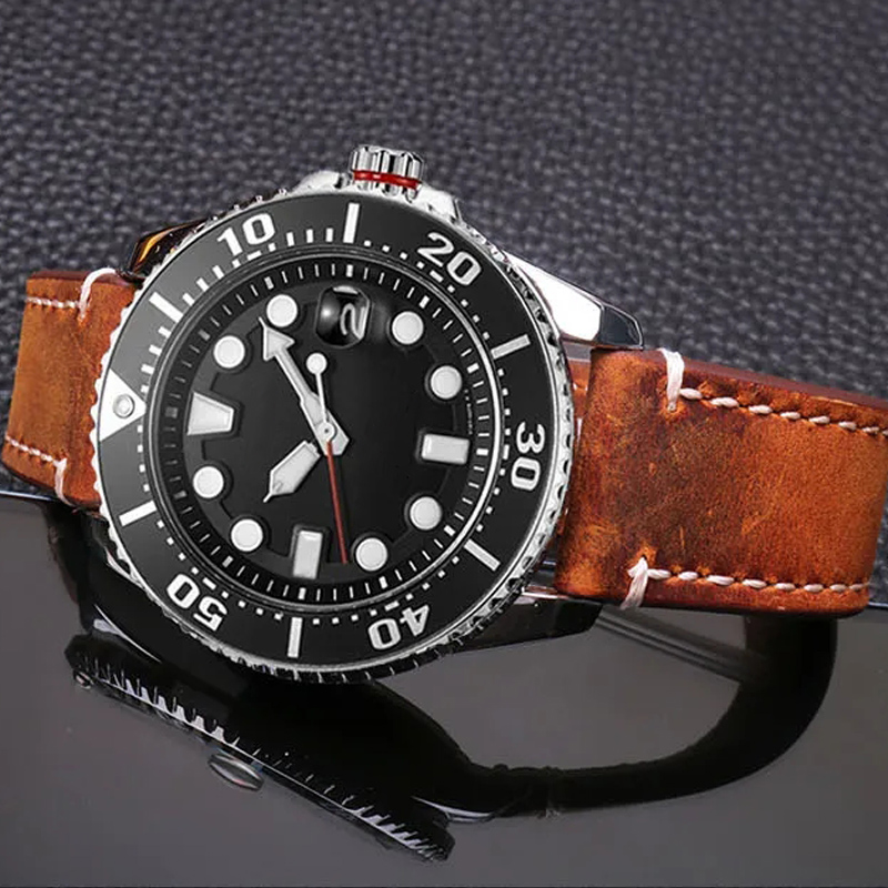 Top Grain Genuine Leather Watc - Leather Strap Quick Release recension och pris