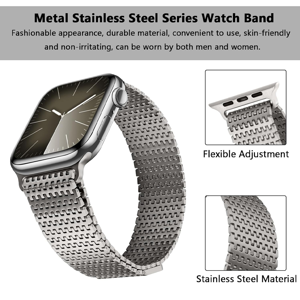 Titanium loop strap for Apple  - Milanese Loop Magnetic recension och pris